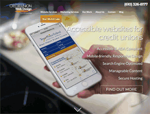 Tablet Screenshot of creditunionwebdesign.com